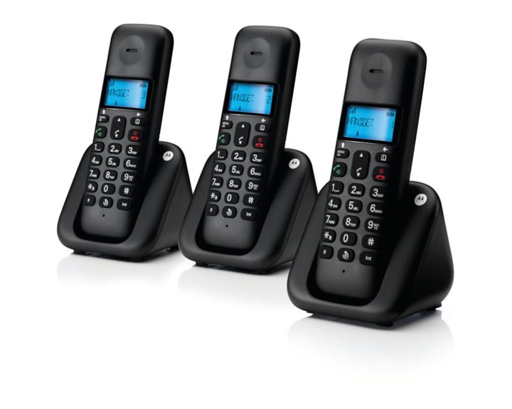 Motorola T303 (Ελληνικό Μενού) Τριπλό ασύρματο τηλέφωνο με ανοιχτή ακρόαση T303Β