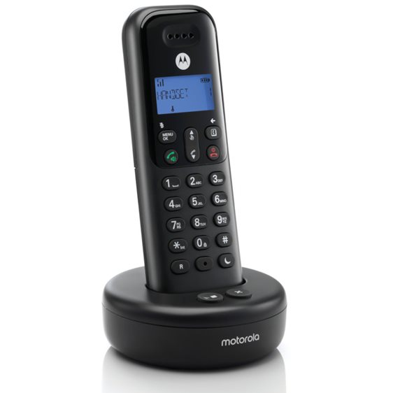 Motorola T511+ Black (Ελληνικό Μενού) Ασύρματο τηλέφωνο με τηλεφωνητή, φραγή αριθμών, ανοιχτή ακρόαση και Do Not Disturb T511+