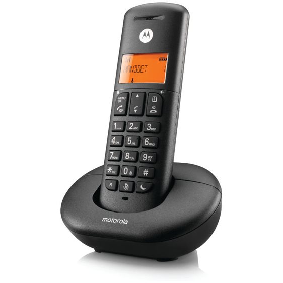 Motorola E201 Black Ασύρματο τηλέφωνο με ανοιχτή ακρόαση, call block και Do Not Disturb E201 BLACK