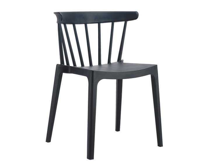WEST Καρέκλα Κήπου - Βεράντας PP-UV Μαύρο Ε372,2