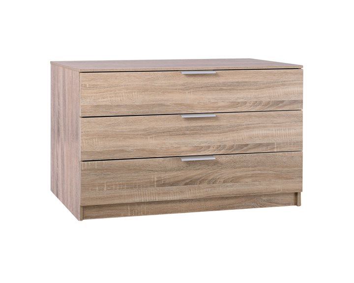 Drawer Συρταριέρα Με 3 Συρτάρια, Απόχρωση Sonoma Ε760,2