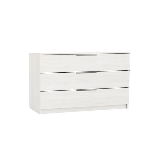 DRAWER Συρταριέρα με 3 Συρτάρια, Απόχρωση Άσπρο Ε760,3