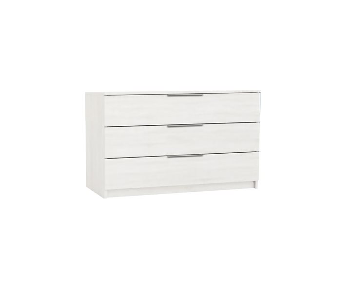 DRAWER Συρταριέρα με 3 Συρτάρια, Απόχρωση Άσπρο Ε760,3