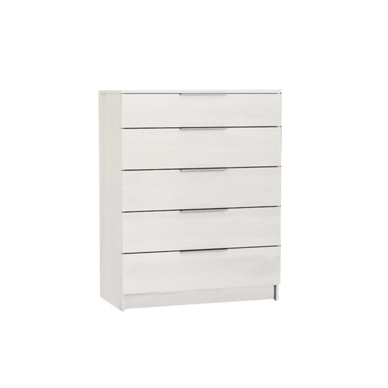 DRAWER Συρταριέρα με 5 Συρτάρια, Απόχρωση Άσπρο Ε758,3