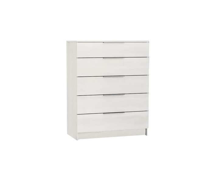 DRAWER Συρταριέρα με 5 Συρτάρια, Απόχρωση Άσπρο Ε758,3