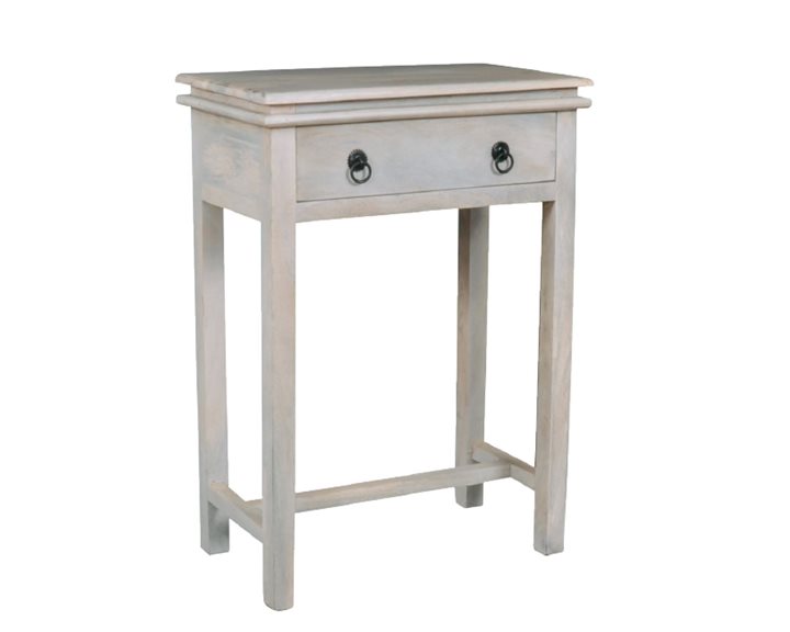 Maison Console Έπιπλο Κονσόλα 1 Συρτάρι, Ξύλο Mango Antique Άσπρο ΕΙ929,1