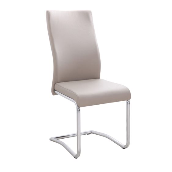 BENSON Καρέκλα Μέταλλο Χρώμιο, PVC Cappuccino ΕΜ931,2