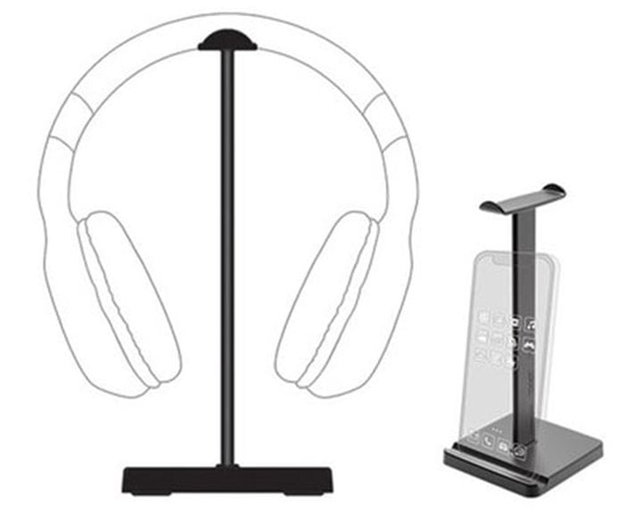 ARMAGGEDDON GAMING HEADPHONE STAND BLACK