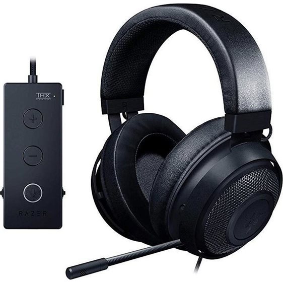 Razer KRAKEN 7.1 TOURNAMENT (Black) - THX Audio Controller - Cooling Gel Ear Cups - Gaming Headset