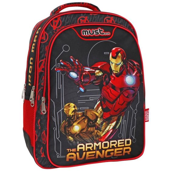 Τσάντα Πλάτης Must 32x18x43cm 3 Θήκες Avengers Iron Man