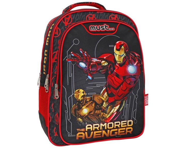 Τσάντα Πλάτης Must 32x18x43cm 3 Θήκες Avengers Iron Man