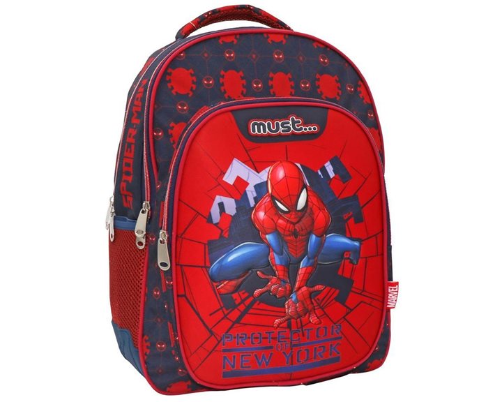 Τσάντα Πλάτης Must 32x18x43cm 3 Θήκες Spiderman Protector of New York