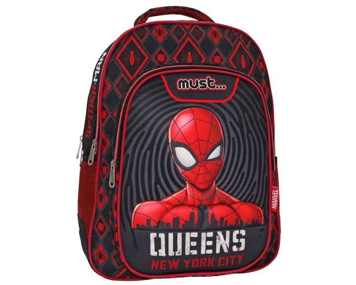 Τσάντα Πλάτης Must 32x18x43cm 3 Θήκες Spiderman Queens New York City