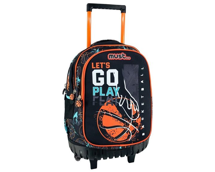 Τσάντα Τρόλλευ Must 34x20x45cm 3 Θήκες Basketball Lets Go Play