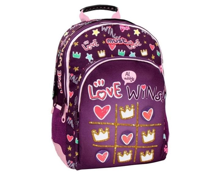 Τσάντα Πλάτης Must Energy 33x16x45cm 3Θήκες Love Wins