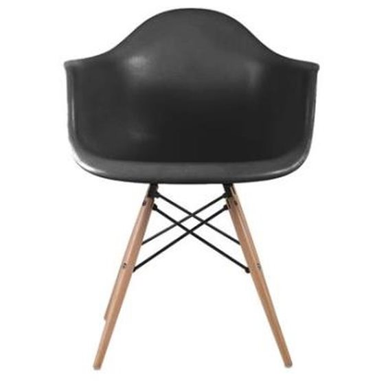 Alea Wood Πολυθρόνα Ξύλο, Ρρ Μαύρο Εμ129,2w