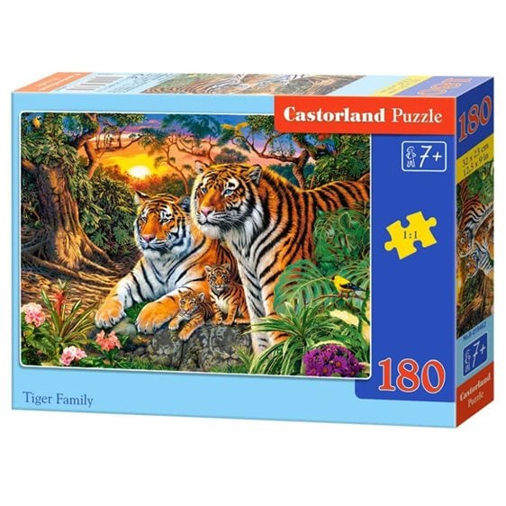 Παζλ Castorland 180τμχ. Tiger Family 32x23cm B-018482