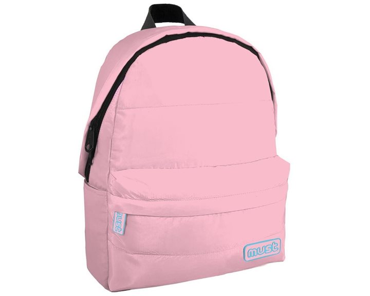 Τσάντα  Πλάτης Must Monochrome Puffy Colored Inside 32x17x42cm 1 Κεντρική θήκη Ροζ