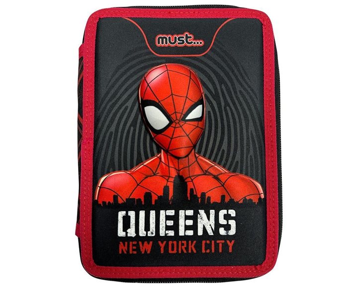 Κασετίνα Must Διπλή Γεμάτη 15χ5χ21cm Spiderman Queens New York City