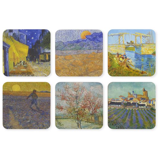 Σουβέρ Van Gogh Masterpieces  6 τμχ (10.5x10.5x0.4cm)
