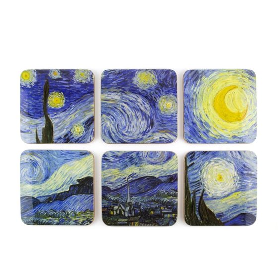 Σουβέρ Van Gogh Starry Night 6 τμχ (10.5x10.5x0.4cm)