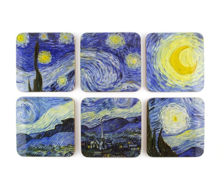 Σουβέρ Van Gogh Starry Night 6 τμχ (10.5x10.5x0.4cm)