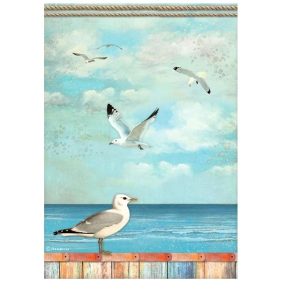 Stamperia Ριζόχαρτο Decoupage A4 Blue Dream Seagulls