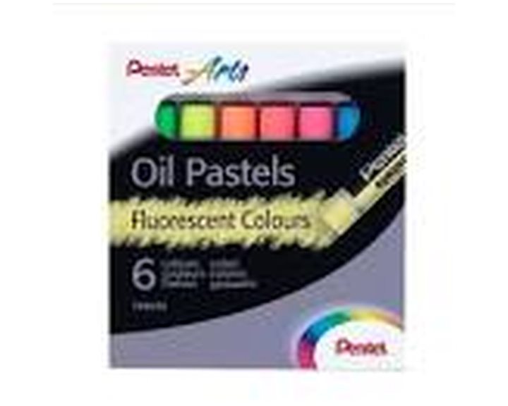 Λαδοπαστέλ Pentel 6 χρωμάτων Fluo PHNF-6