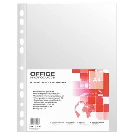 Ζελατίνες Ενισχυμένες Office Α4 40mic Γυαλ.  21142215-90