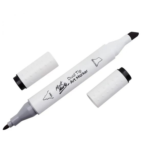 Μαρκαδόρος Διπλής Μύτης Mont Marte Art Marker GY8 Black (120 Black)  MGRD0060