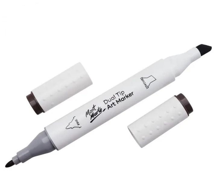 Μαρκαδόρος Διπλής Μύτης Mont Marte Art Marker GY7 Warm Grey  (WG7 Warm Grey) MGRD0053