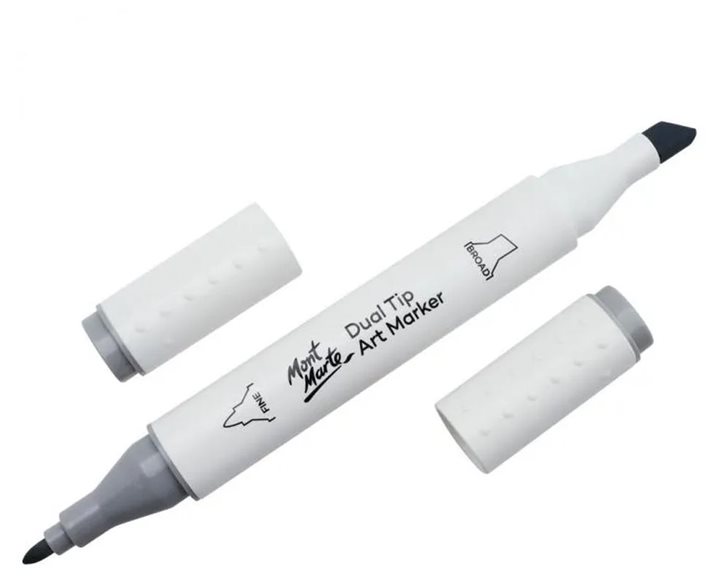 Μαρκαδόρος Διπλής Μύτης Mont Marte Art Marker GY4 Light Grey (CG1 Cool Grey) MGRD0057