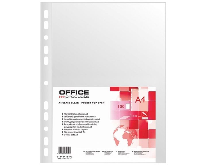 Ζελατίνες Ενισχυμένες Office Α4 50mic Γυαλ.  21142415-90