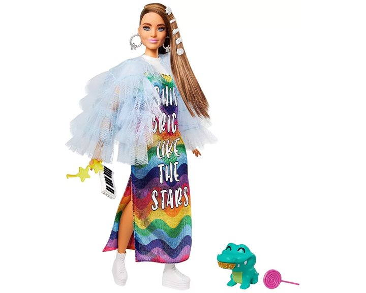 Mattel Barbie Extra Rainbow Dress GYJ78
