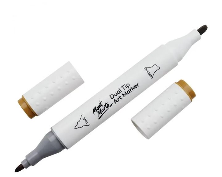 Μαρκαδόρος Διπλής Μύτης Mont Marte Art Marker E1 Yellow Ochre (31 Dark Yellow)  MGRD0046