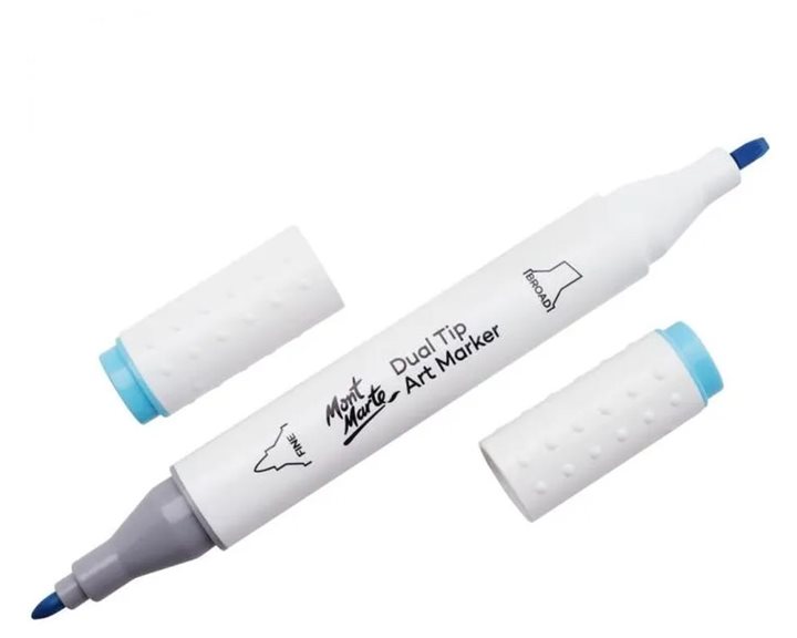 Μαρκαδόρος Διπλής Μύτης Mont Marte Art Marker B5 Cyan (66 Baby Blue)  MGRD0029