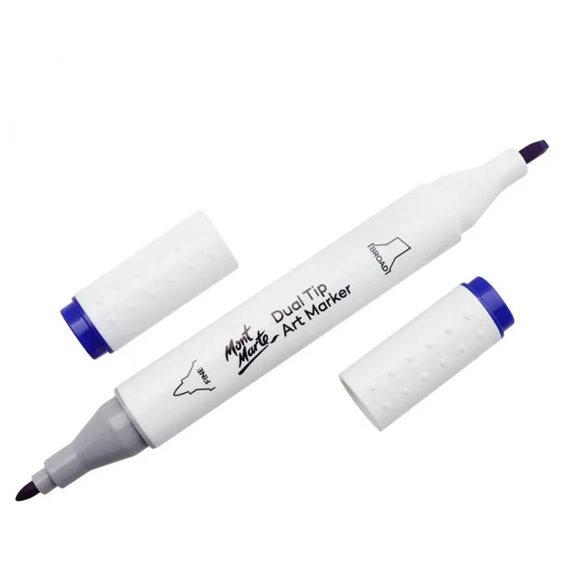 Μαρκαδόρος Διπλής Μύτης Mont Marte Art Marker B2 Blue (72 Napoleon Blue) MGRD0026