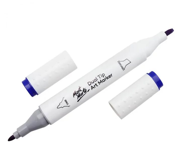 Μαρκαδόρος Διπλής Μύτης Mont Marte Art Marker B2 Blue (72 Napoleon Blue) MGRD0026
