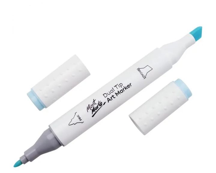 Μαρκαδόρος Διπλής Μύτης Mont Marte Art Marker B6 Ice Blue (143 Mint Blue) MGRD0030