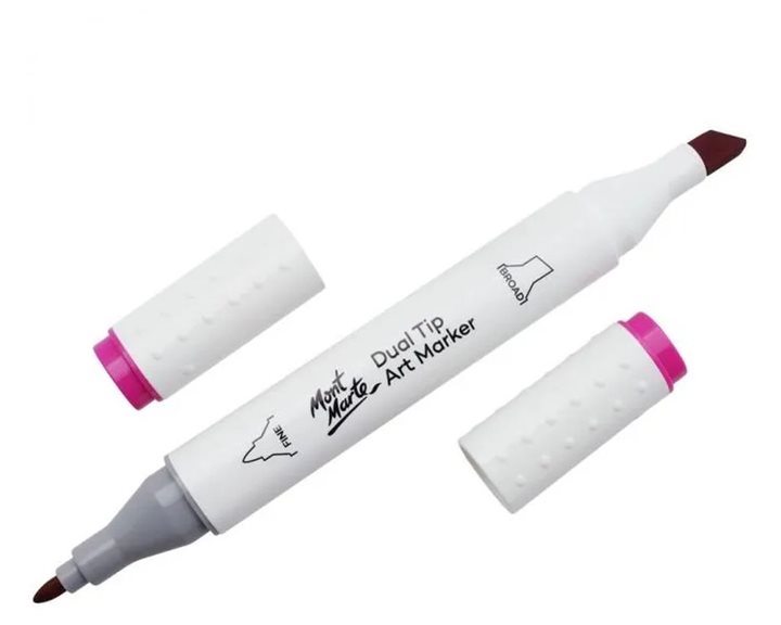 Μαρκαδόρος Διπλής Μύτης Mont Marte Art Marker V3 Magenta (86 Vivid Reddish Purple) MGRD0021