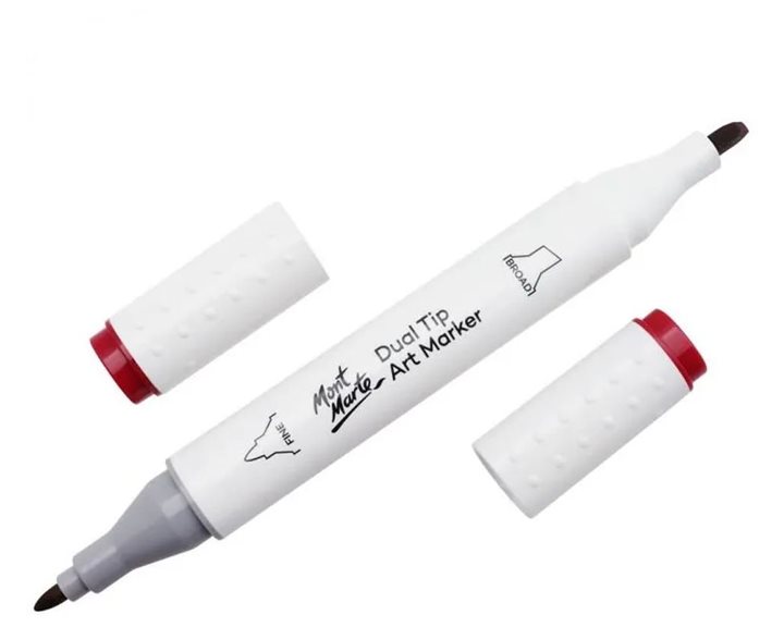 Μαρκαδόρος Διπλής Μύτης Mont Marte Art Marker R4 Crimson (2 Old Red) MGRD0013