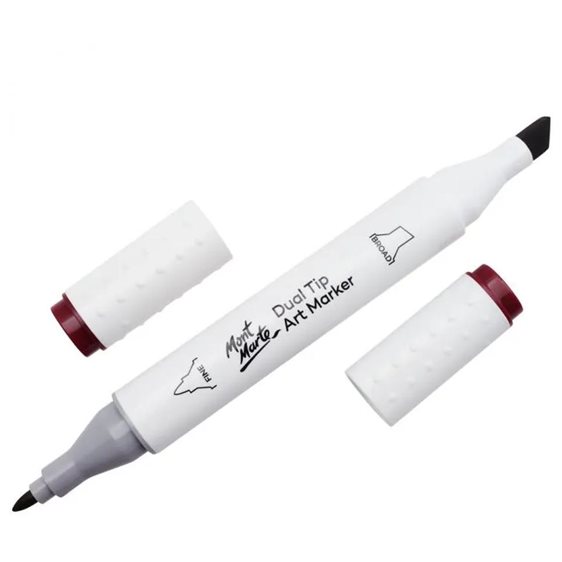 Μαρκαδόρος Διπλής Μύτης Mont Marte Art Marker R5 Old Mauve (1 Wine Red) MGRD0014