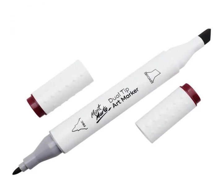 Μαρκαδόρος Διπλής Μύτης Mont Marte Art Marker R5 Old Mauve (1 Wine Red) MGRD0014