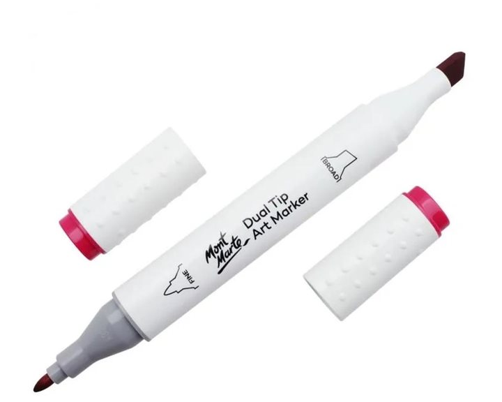 Μαρκαδόρος Διπλής Μύτης Mont Marte Art Marker P1 Cerise (3 Rose Red) MGRD0012