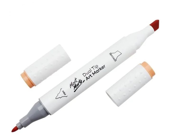 Μαρκαδόρος Διπλής Μύτης Mont Marte Art Marker O4 Tangerine (24 Marigold) MGRD0007