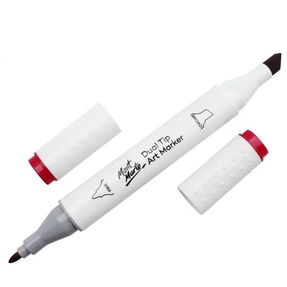 Μαρκαδόρος Διπλής Μύτης Mont Marte Art Marker R3 Carmine (5 Cherry Pink) MGRD0010