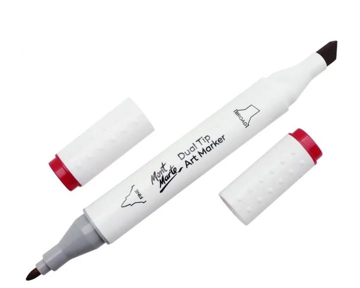 Μαρκαδόρος Διπλής Μύτης Mont Marte Art Marker R3 Carmine (5 Cherry Pink) MGRD0010