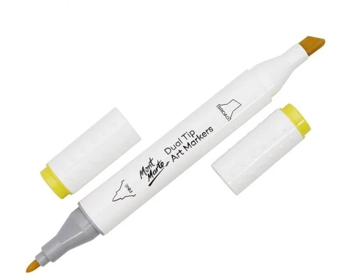 Μαρκαδόρος Διπλής Μύτης Mont Marte Art Marker Y2 Yellow (35 Lemon Yellow) MGRD0003