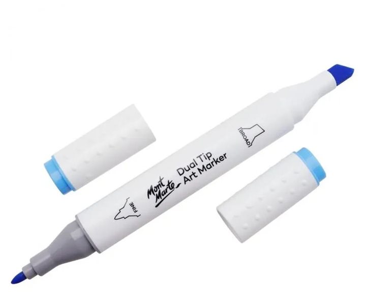 Μαρκαδόρος Διπλής Μύτης Mont Marte Art Marker B4 Sky Blue (76 Sky Blue) MGRD0028