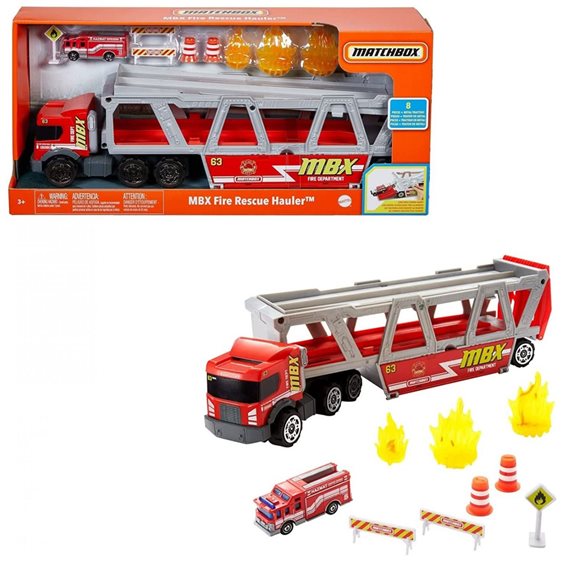 Mattel Matchbox Fire Rescue Hauler Πυροσβεστική Νταλίκα